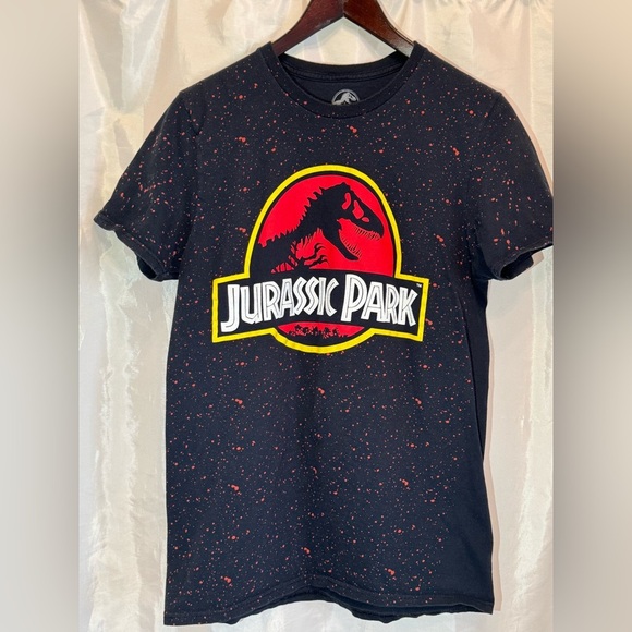 Jurassic Park Logo Speckled Tee - Size Medium - Picture 2 of 6